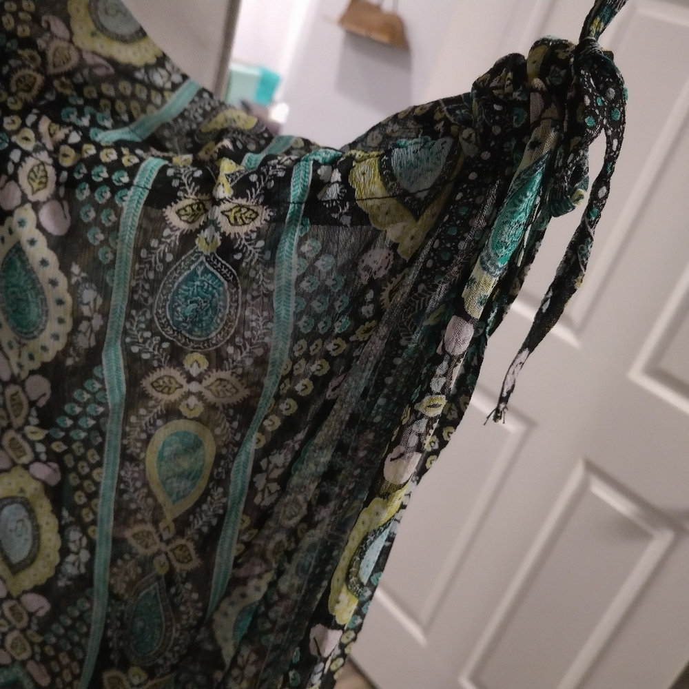 Lane Bryant Chiffon Maxi Adjustable-Sleeve Overpiece - Picture 7 of 9